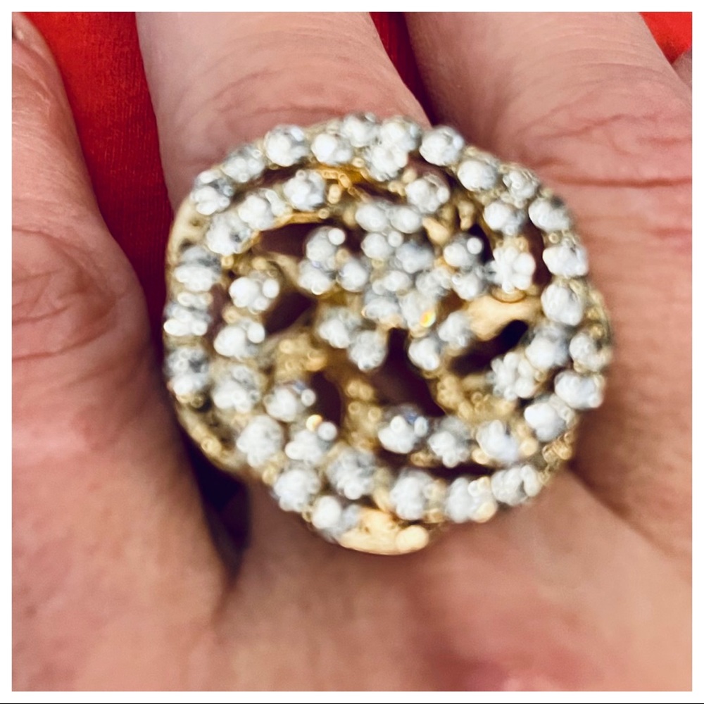 Beautiful pave aux diamonds fashionable ring - Picture 5 of 5
